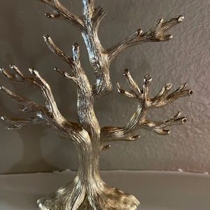 Vintage gold plate jewelry tree